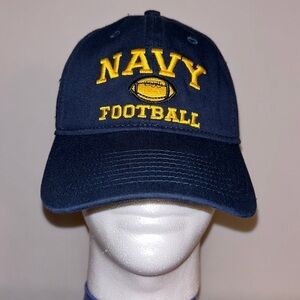 Men’s US Navy Football Hat - (Adjustable) - Armed Forces Gear - Navy Blue/Gold